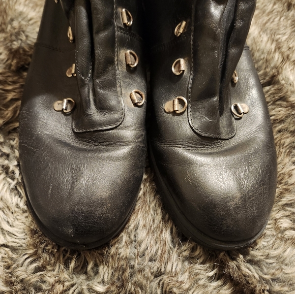 1970's Inouk Snow Boots | 10 Size mens | Vintage Leather Warm Insulated Black - Picture 4 of 6